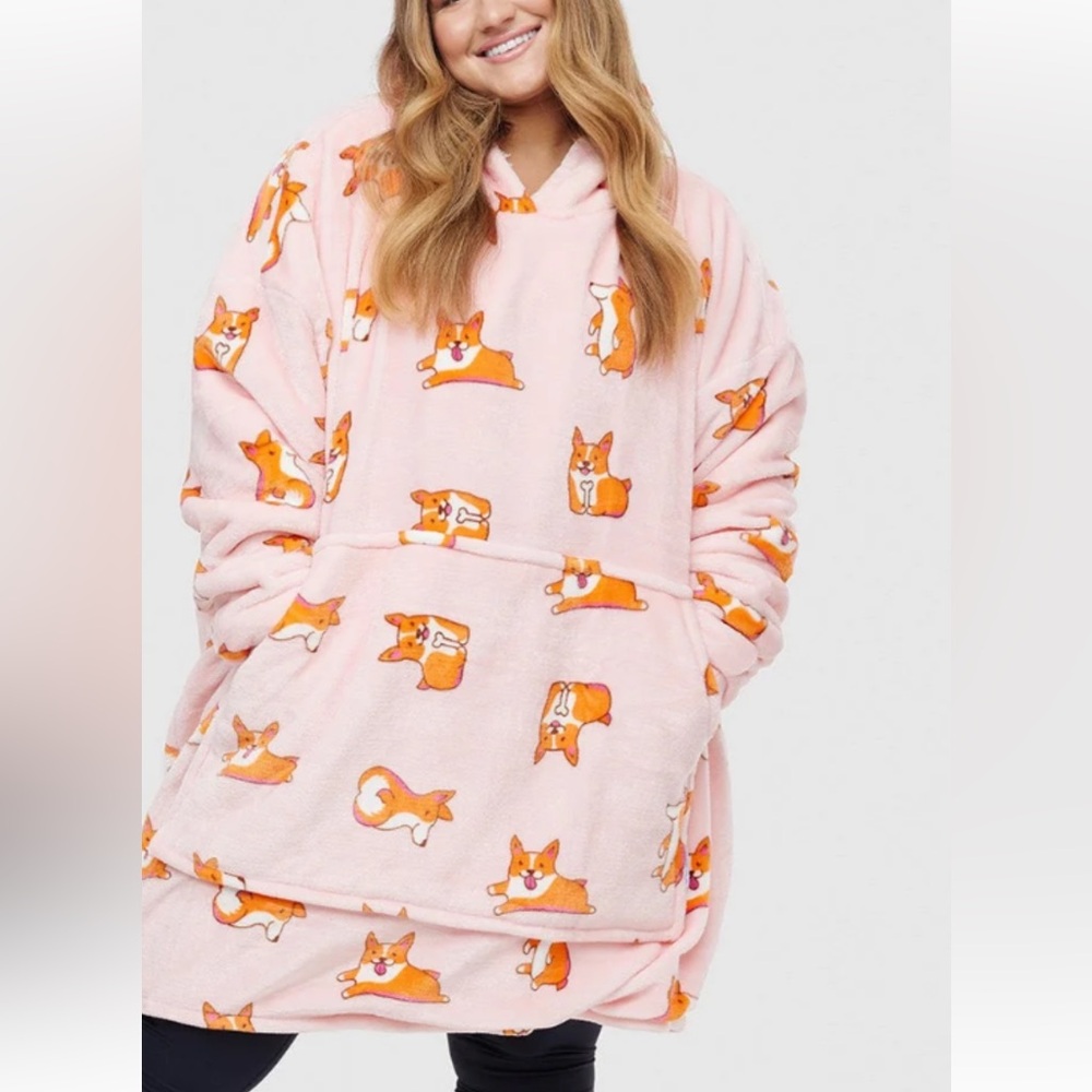Cozy Pink Corgi Women's Hoodie